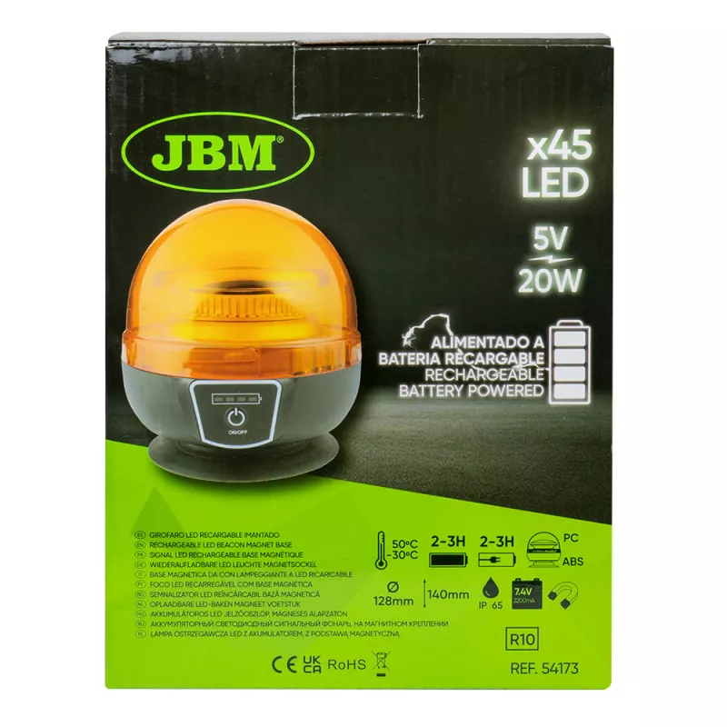 GIROFARO LED RECARGABLE IMANTADO jbm 54173